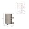 Tuhome Bar Cart, Two External Shelves, Four Casters, Six Built-in Wine Rack, Single Door Cabinet Light Gray MBZ5233 - alternate 4